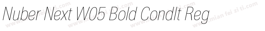 Nuber Next W05 Bold CondIt Regular字体转换